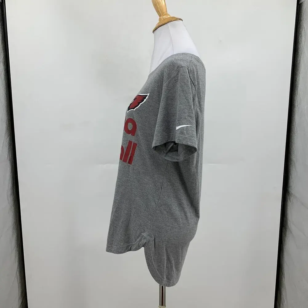 Arizona Cardinals T Shirt Womens M Medium Gray Tri Blend Heathered Football Nike
